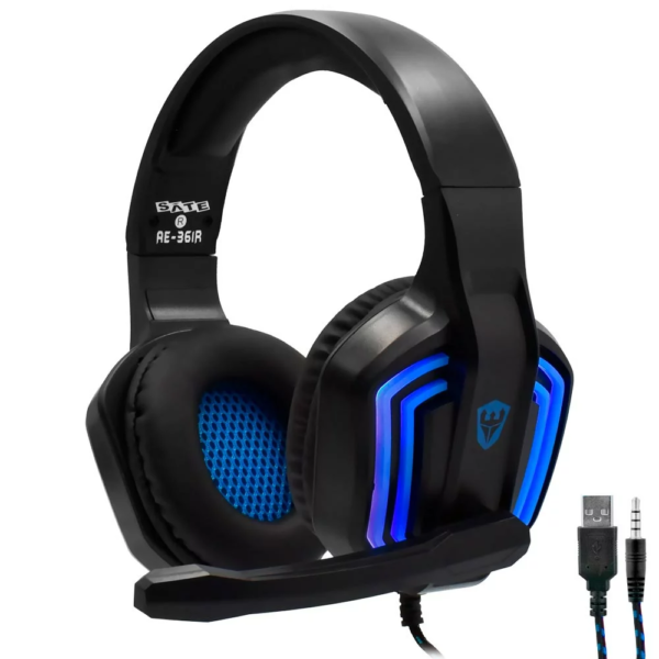 Auricular Gaming Pc Ps4 Xbox Led Usb 3.5mm Sate Ae-361 - Image 2