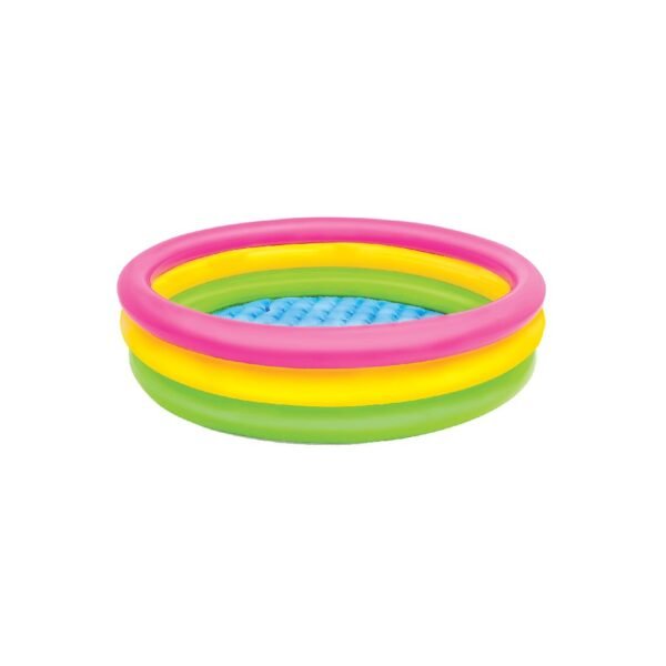 Pileta Inflable Redonda Intex 131lts Rosa Amarilla Y Verde