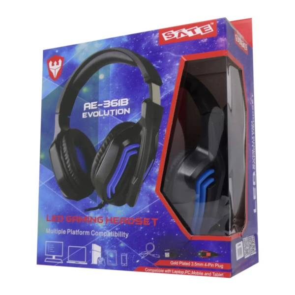 Auricular Gaming Pc Ps4 Xbox Led Usb 3.5mm Sate Ae-361 - Image 3