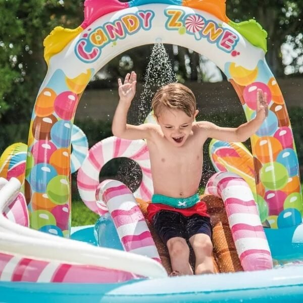 Pileta Playcenter Inflable Infantil Intex Con Tobogan Candy 57149 295x191x130 Cm - Image 2