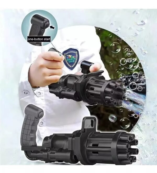 Burbujero Pistola Gun Electrica Automatica Pila Niños Tiktok - Image 3