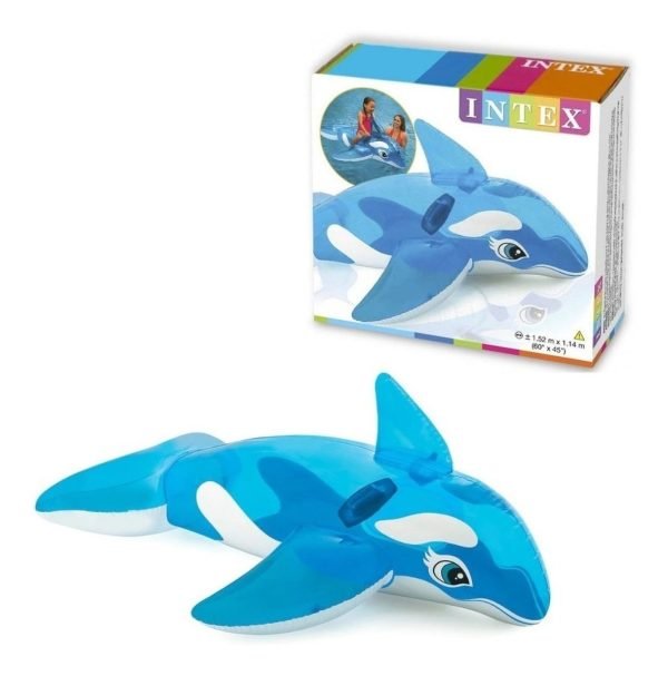 Piscina De Playa Inflable Giant Whale Boya Intex 58523, Color Azul