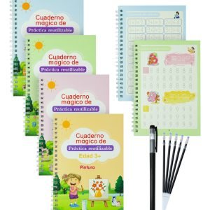 Cuaderno Mágico Educativo En Español Con Relieve Kit X 4