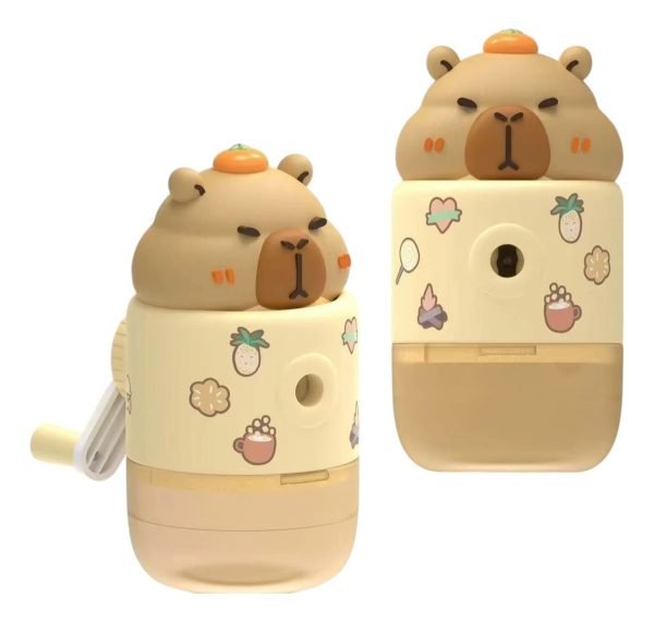 Sacapuntas Escritorio Capybara 3d Kawaii Manivela Manija