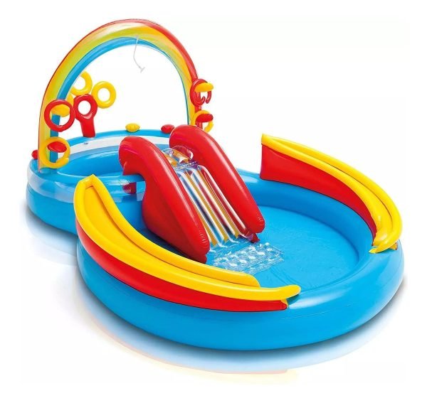 Playcenter Arco Iris Intex Rainbow Tobogan Juegos Inflables