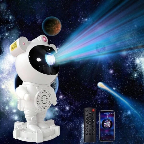 Astronauta Proyector Galaxia Estrellas Lampara Luz Sonido - Image 2