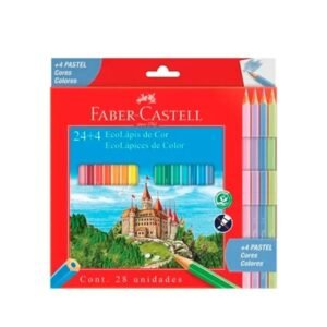 Lapiz Faber Castell Ecolapiz X24 + 4 Lapices Pasteles