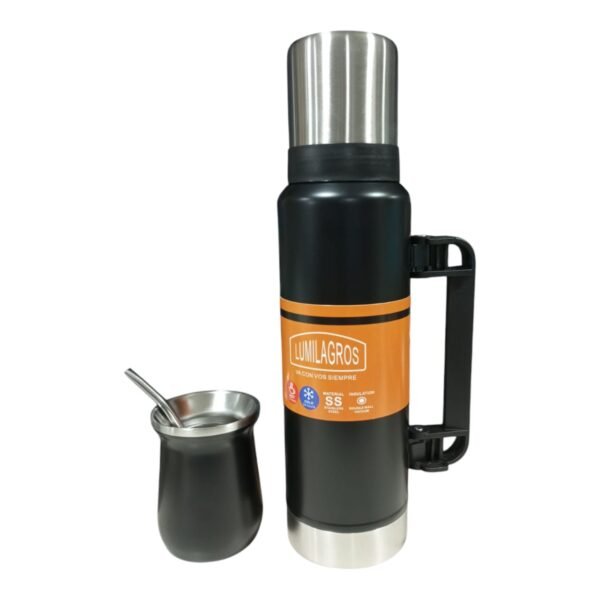Combo Termo Classic Acero Inoxidable 1.2l + Mate + Bombilla