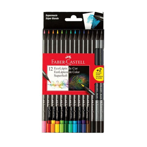 Lápices De Colores Eco Supersoft X14 Largos Faber-castell