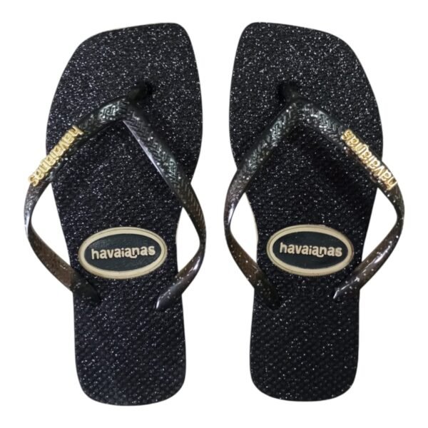 Ojota Havaianas Mujer Slim Square Cuadrada Glitter Base