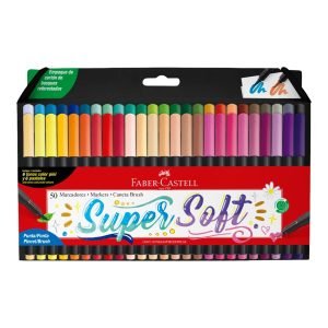 Set Fibras Faber Castell Supersoft Brush Punta Pincel X50