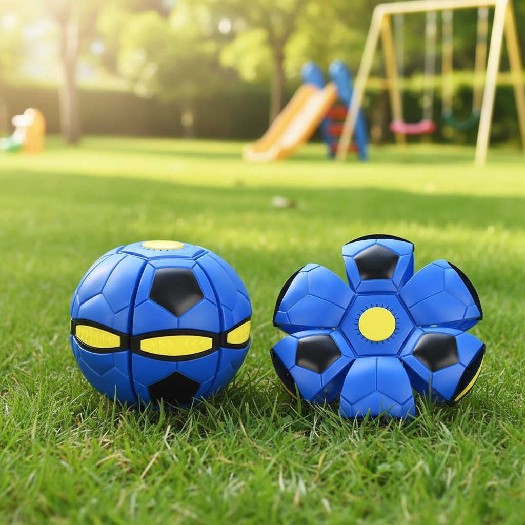 Pelota Disco Frisbee Se Transforma En Pelota Con Luz Regalo