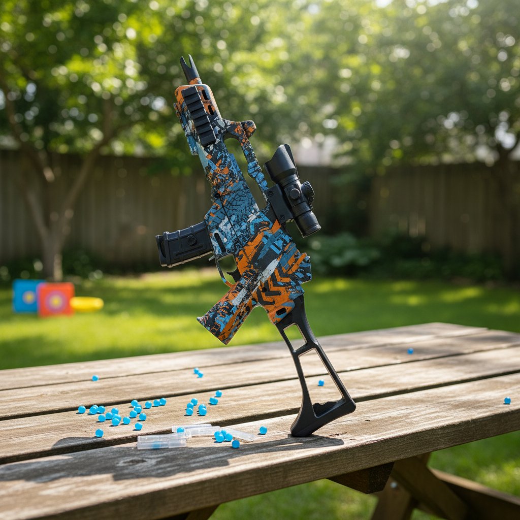 Arma M416 Ametralladora Automatica Balas Hidrogel A Bateria - Image 9