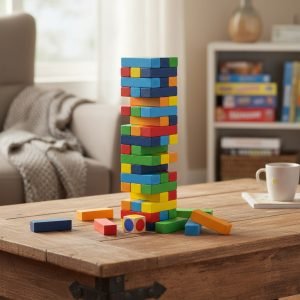 Jenga De Madera Para Niños Torre De Colores