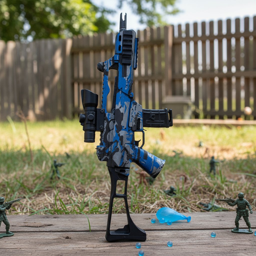 Arma M416 Ametralladora Automatica Balas Hidrogel A Bateria - Image 8
